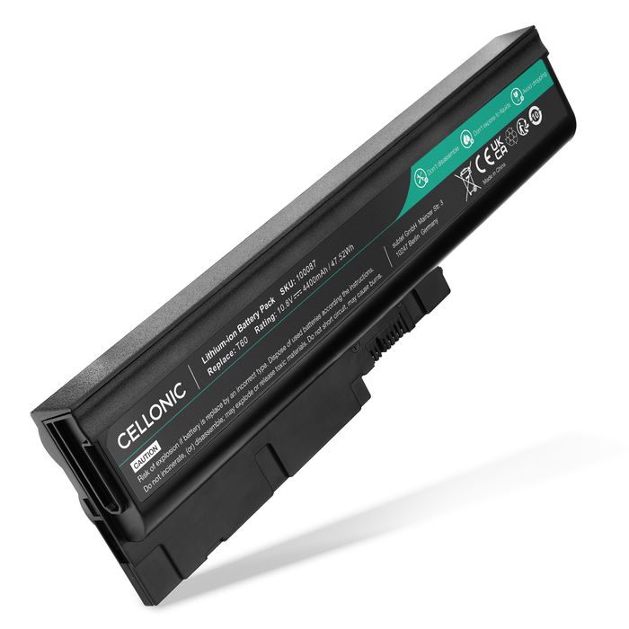 Lenovo ThinkPad R60 Akku 4400mAh Ersatzakku Batterie von subtel