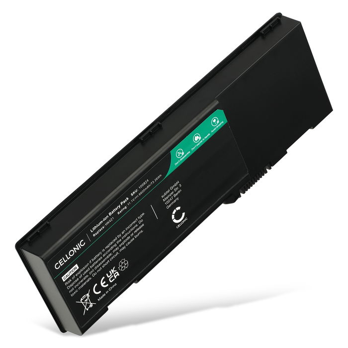 Akku für Dell Precision M6400 Laptop, 10.8V - 11.1V Ersatzakku 6600mAh Batterie