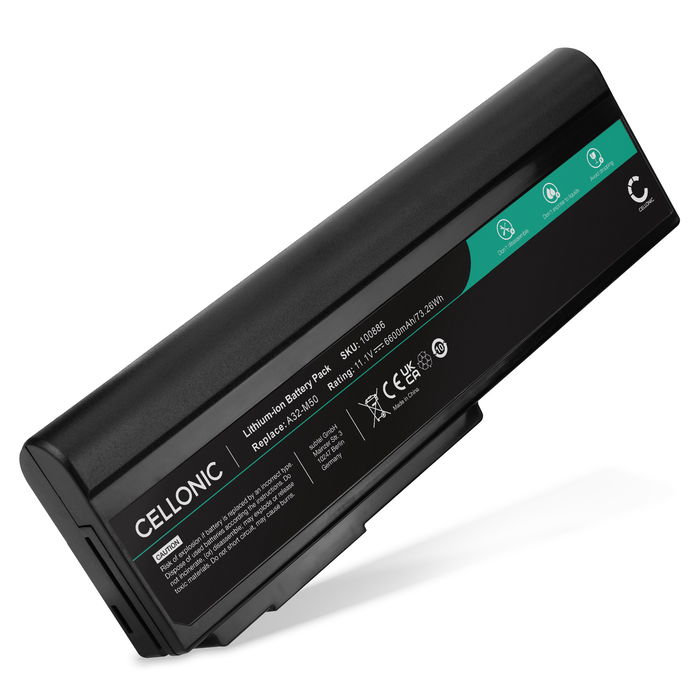 Akku für ASUS X55, G50V, X64J, M513, G50, X64V, M50V, G51, Lamborghini VX5, X64, A32-M50 Laptop - 6600mAh 11.1V 