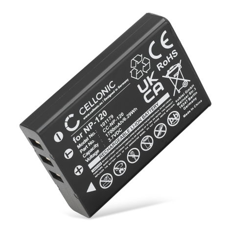 Akku für FujiFilm FinePix F10, F11, M603, NP-120 1700mAh von CELLONIC