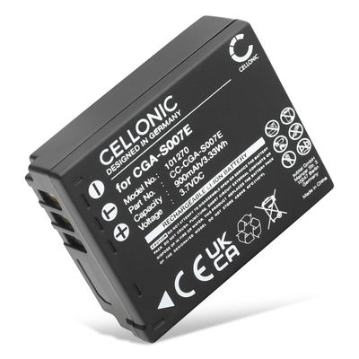 CGA-S007,CGR-S007,DMW-BCD10 Battery for Panasonic Lumix DMC-TZ5 DMC-TZ5 DMC-TZ3 DMC-TZ1 DMC-TZ4 DMC-TZ2 900mAh Camera Battery Replacement