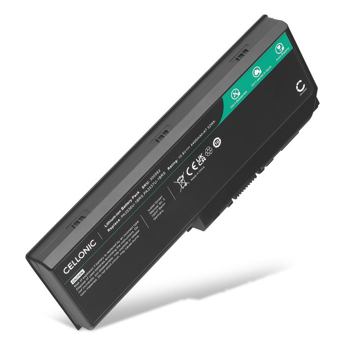 Akku für Toshiba Satellite P300, P300D, 350, 350D, P200, P200D, Satego X200, Equium L350, PA3536U, PA3537U Laptop - 4400mAh 10.8V 