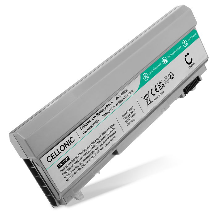 Akku für Dell Latitude E6500, E6410, E6400, E6510, Precision M4500, M4400, M2400, Dell DFNCH, PT434, MP490 Laptop - 6600mAh 11.1V 