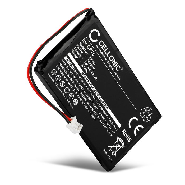 CP76 Ersatz Akku für Grundig Calios 1, Calios A1, Calios H1, BTI Verve 500 - Telefon Ersatzakku - 600mAh Telefonakku, wiederaufladbare Batterie