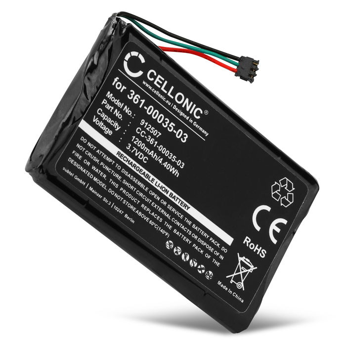 Garmin nüvi 2495LMT Akku 1200mAh Ersatzakku Batterie von CELLONIC