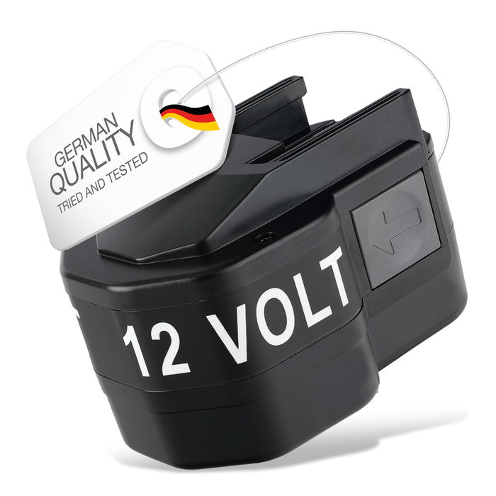 Battery for AEG BDSE 12 T, SB2E 12 T Super Torque, BEST 12 X, BS 12 X, BS2E 12 T, BSB 12 STX, BBS 12 KX Raptor, BEST 12 (BX 12, PBS 3000 / 12V, BXS12) - 3Ah 12V NiMH Battery Replacement