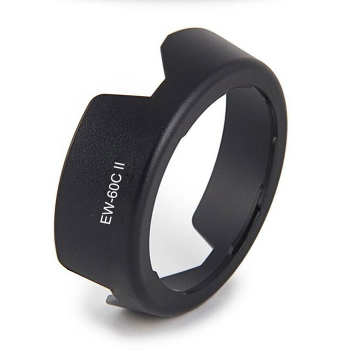 EW-60C II Camera Lens Hood for Canon EF 28-90mm f/4-5.6 II, EF-S 18-55mm f/3.5-5.6 IS II - Plastic Bayonet Flower / Tulip / Petal Lens Shade from CELLONIC