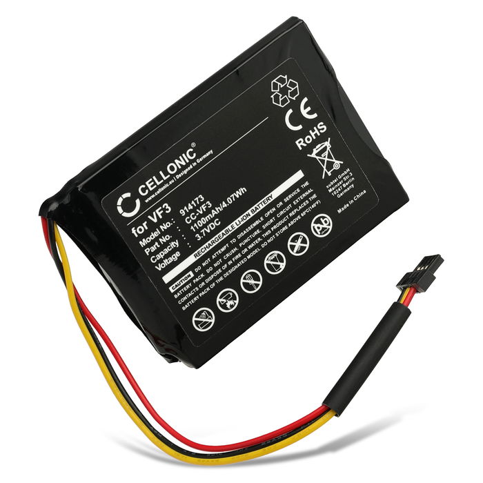 Akku für TomTom Quanta, GO XL 330, GO XL 310, VF3F, FM68360420759, VF3 1100mAh von subtel
