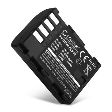 1x Akku für Panasonic DCGH5, GH5, GH4, GH3, GH4R, GH4A, GH4H, BLF19, DMWBLF19 DMW-BLF19 DMW-BLF19E DMW-BLF19PP (1600mAh, 7.4V) von CELLONIC