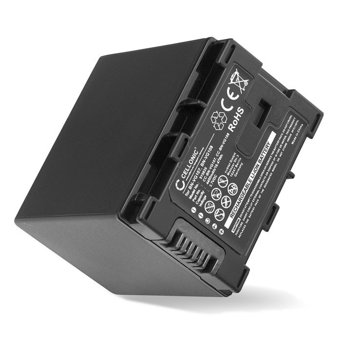 Battery for JVC GZ-HM650 GZ-MG750 GZ-E15 GZ-EX315 EX215 GZ-HM550 HM30 HM310 HM330 GZ-HD620 BN-VG107 VG108 VG114 VG121 (4450mAh, 3.7V) from CELLONIC