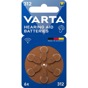 Varta HA312 (PR41 / 312) Hörgerätebatterien – x6