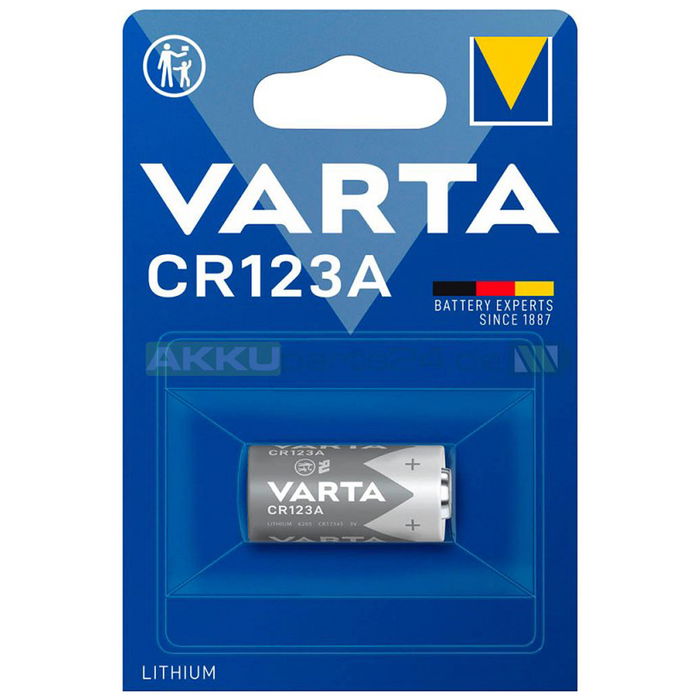 Varta CR123A 6205 Batterie für Kameras, Taschenlampen & mehr – x1