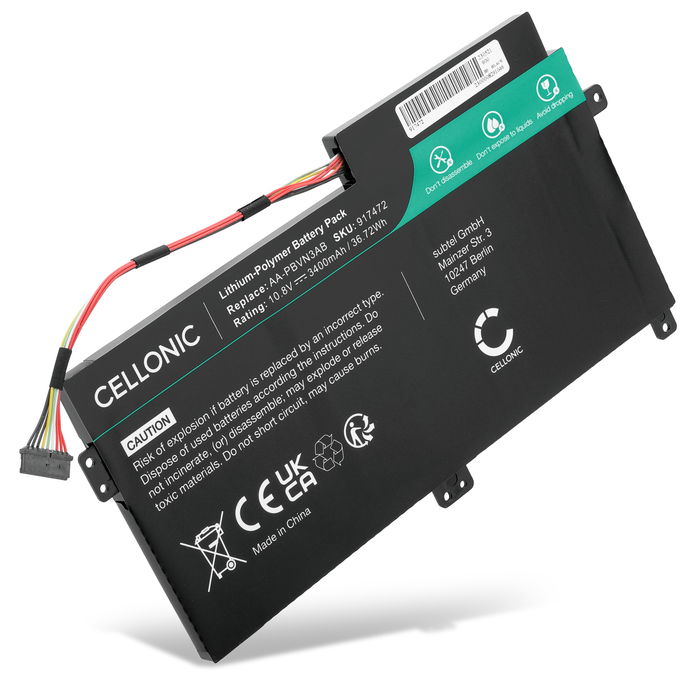 Akku für Samsung 370R5E, NP370R5E, NP450R5E, 470R5E, NP470R5E, 510R5E, NP510R5E Laptop - 3400mAh 10.8V 