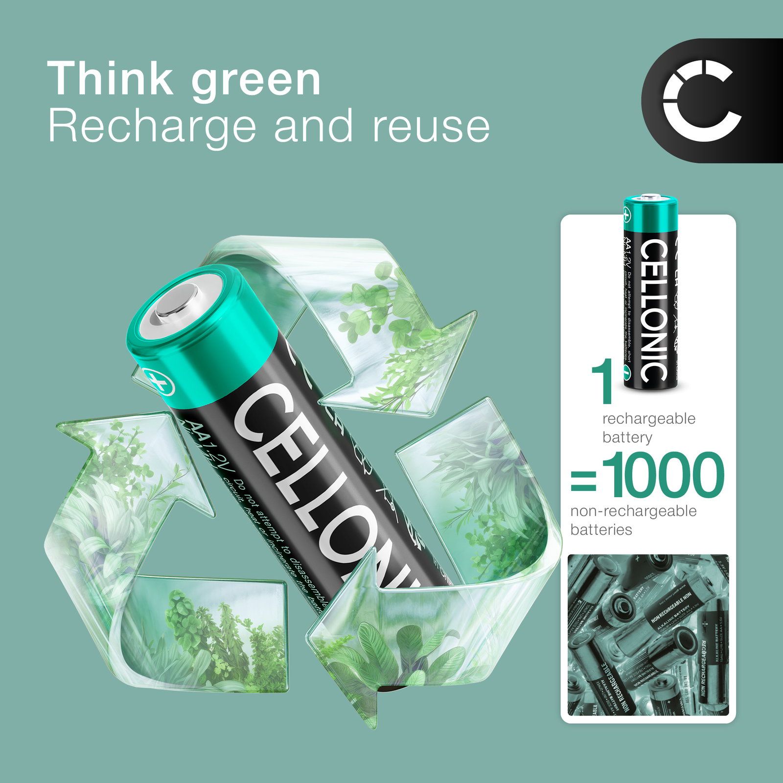 Rechargeable Battery Coolpix L820 Battery 4x 2600mAh AA Nikon