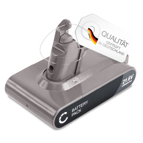 Akku für Dyson V6, DC74, DC72, DC62, DC61, DC58, SV05, SV06, SV07, SV09, Digital Slim V6, V6 Motorhead Pro Exclusive, DC62 Animal / Animalpro (Dyson 967810-21) Type B - Batterie mit Schraube (21.6V, 2000mAh) von CELLONIC