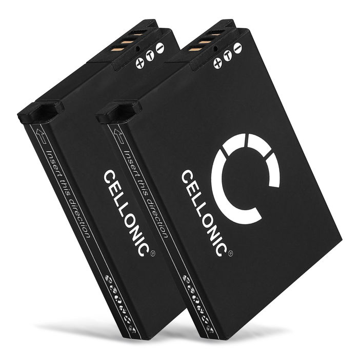 2x SLB-10A Ersatz Akku für Samsung WB1100f WB150f WB200f WB2100 WB250f WB350f WB500 WB550 WB700 WB750 WB800f WB850f EX2f M100 M110 ES55 ES60 L100 L200 PL50 - Kamera Ersatzakku SLB-10A - Kameraakku 1050mAh, Batterie