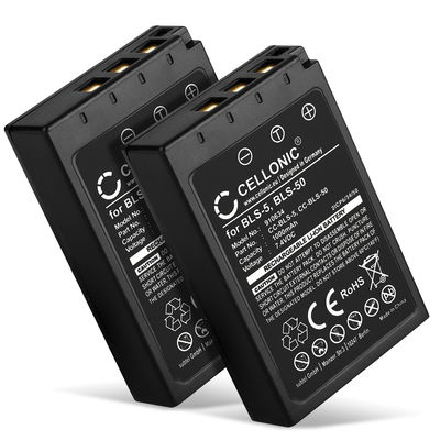 2x Akku Olympus OM-D E-M10 Mark II, III, IV, Pen E-P3, E-PL6, E-PL7, E-PL8, Stylus 1 von CELLONIC