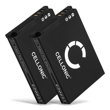 2x SLB-10 Ersatz Akku für Toshiba Camileo X-SPORTS - Kamera Ersatzakku SLB-10 - Kameraakku 1050mAh, Batterie