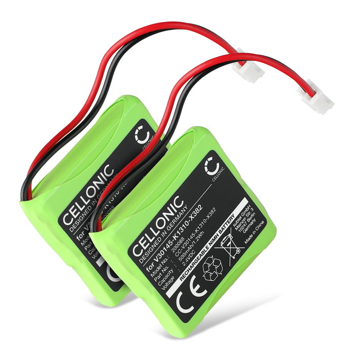2x Siemens V30145-K1310-X382 Akku 500mAh Ersatzakku Batterie von CELLONIC