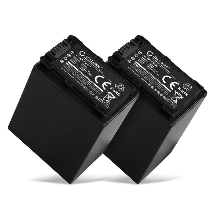 2x Sony FDR-AX33 Akku 3300mAh Ersatzakku Batterie von CELLONIC
