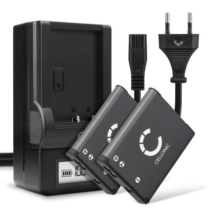 2x Nikon Coolpix S4300 Akku + Ladegerät 700mAh Ersatzakku Batterie von CELLONIC