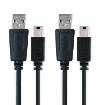 2x Mini USB Kamera USB Kabel für Canon EOS 4000D 2000D 200D 1200D 80D 700D 600D 6D Mark II 5D Mark III EOS M10 PowerShot G7X SX530 HS IXUS 185 Video-/ Fotokameras -  Datenkabel 2.0, PVC Ladekabel
