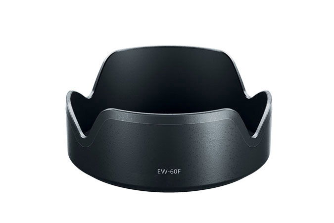 EW-60F Kamera Gegenlichtblende für Canon EF-M 18-150mm 1:3,5-6,3 IS STM – Kunststoff Bajonett Tulpe / Flower / Petal / Tulip Gegenlichtblende von CELLONIC