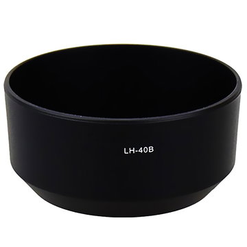 LH-40B Camera Lens Hood for Olympus M.Zuiko Digital 45mm 1:1.8 - Plastic Bayonet Cylindrical / Round Lens Shade from CELLONIC