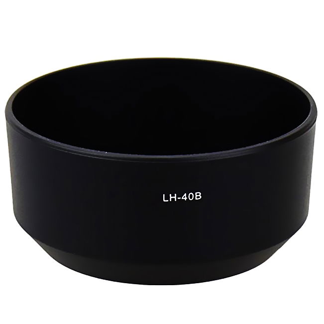 LH-40B Camera Lens Hood for Olympus M.Zuiko Digital 45mm 1:1.8 - Plastic Bayonet Cylindrical / Round Lens Shade from CELLONIC