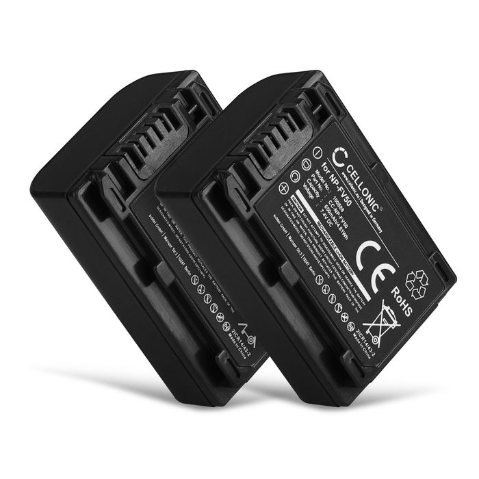 2x Akku Sony HDR-CX730 - 650mAh