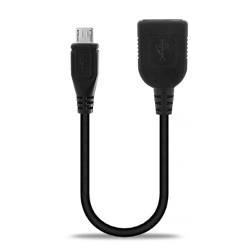 USB OTG Kabel für Blackview E7s / R7 / R6 / A20 / A60 Pro Handy - OTG Adapter Micro USB Stecker auf USB A Buchse - USB Host Anschluss, On The Go Adapterkabel schwarz