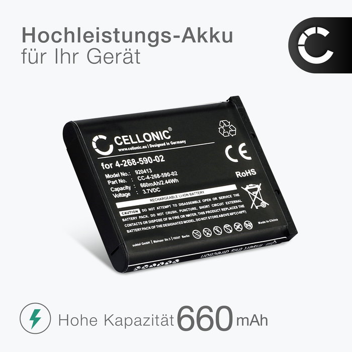 2x 4-268-590-02 Ersatz Akku für Panasonic KX-TCA285 KX-TCA385 KX-UDT121 KX-UDT131 Sony Laser Mouse VGP-BMS77 - Telefon Ersatzakku - 660mAh Telefonakku, wiederaufladbare Batterie