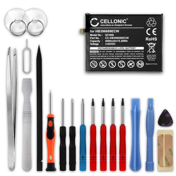 Ersatz Akku für Huawei Mate 9 / 9 Pro Handy / Smartphone - Ersatzakku HB396689ECW 4000mAh + Werkzeug-Set, Handyakku