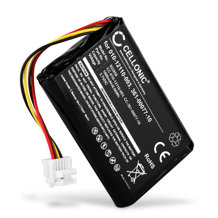 GPS Ersatz Akku 361-00077-10 616-00077-00 für Garmin Zumo 590LM, 595LM, 595, 590, 010-01603-10 - 1800mAh Navi Ersatzakku, Navigationgeräte Batterie