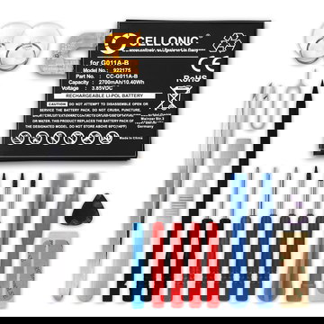 Ersatz Akku für Google Pixel 2 Handy / Smartphone - Ersatzakku G011A-B 2700mAh + Werkzeug-Set, Handyakku