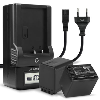 2x CELLONIC Camera Battery for Panasonic HC-V770 V777 V760 V380 V270 V180 V100 V800 HC-VX980 HC-VXF990 Replacement VW-VBK180 VW-VBT190 VBT380 VW-VBY100 Battery 4040mAh Backup + Charger VW-BC10