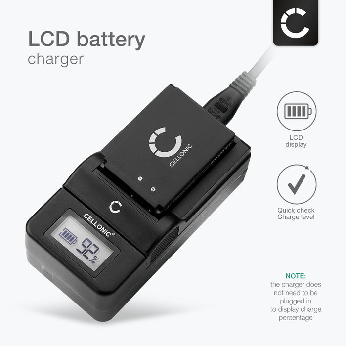 2x Olympus Tough TG-5 Accu Batterij Dubbele Oplader 1100mAh van CELLONIC