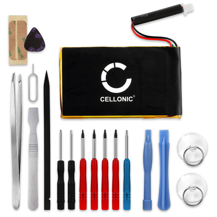 Ersatz Akku für Garmin Nüvi 760 760T 765 765T 700 710 710T 3590 GPS Navigation - Navi Ersatzakku 361-00019-40 361-00019-11 + Werkzeug-Set - 1250mAh Navigationsgerät Batterie