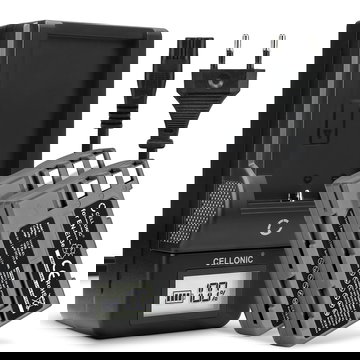 2x Ersatz Akku EN-EL3 EN-EL3e EN-EL3a + Ladegerät MH-18a für Nikon D300S D300 D100 D200 D50 D70 D700 D70s D80 D90 D900 Kamera - 1600mAh Ersatzakku Batterie, Ladekabel, Akkuladegerät