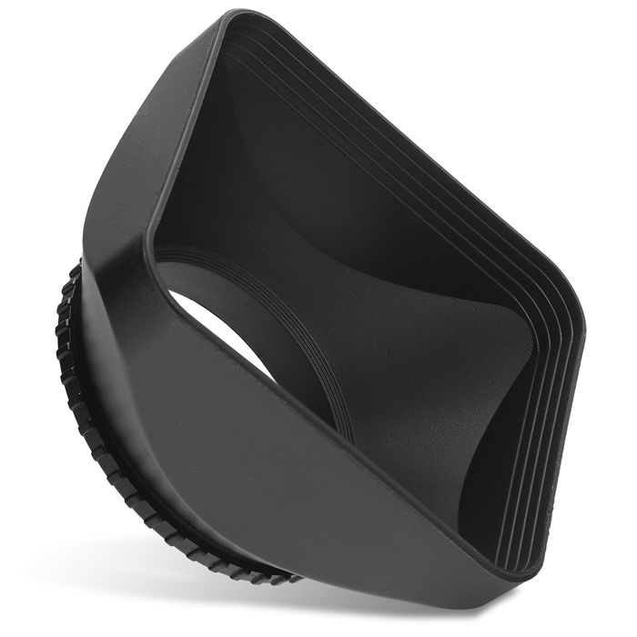 Universal Camera DV Lens Hood for Universal Ø 58mm - Plastic Screw-in Square Lens Shade from CELLONIC