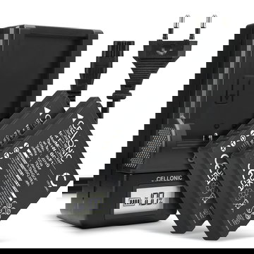 2x Battery + Charger for Panasonic Lumix DMC-FS62 DMC-FS10 FS6 FS7 FS15 FS30 FS42 FS62 700mAh from CELLONIC