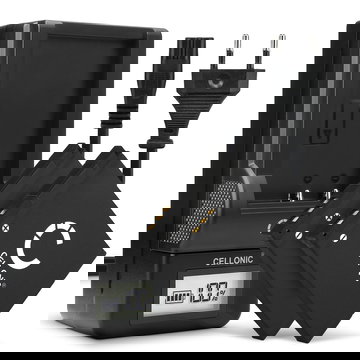 2x CELLONIC Camera Battery for Panasonic Lumix DMC-SZ10 SZ3 SZ8 SZ9 DMC-FS50 DMC-XS1 XS3 DMC-F5 DMC-FH10 Replacement DMW-BCL7 DMW-BCL7e Battery 600mAh Backup + Charger