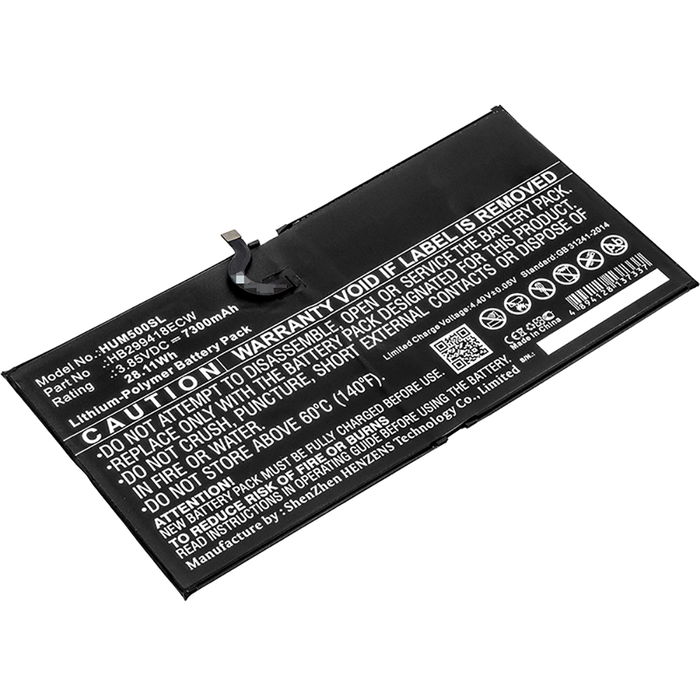 Tablet Ersatz Akku für Huawei MediaPad M5 10.8 / M5 Pro 10.8 - 7300mAh Ersatzakku HB299418ECW Tabletakku  Batterie