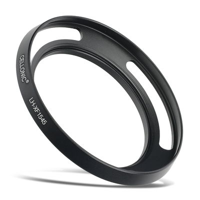 LH-XF1545 Kamera Gegenlichtblende für Fuji Fujinon XC 15-45mm F3.5-5.6 OIS PZ – Metall Filtergewinde Rund / Zylindrisch / Tubus / Tube Gegenlichtblende von CELLONIC