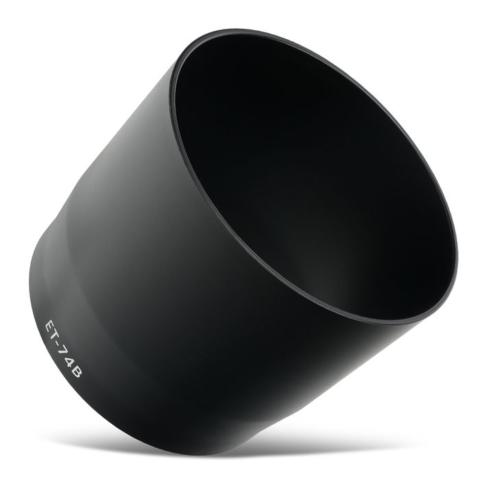 ET-74B Kamera Gegenlichtblende für Canon EF 70-300mm f/4-5.6 IS II USM, RF 100-400mm F5.6-8 IS USM – Kunststoff Bajonett Rund / Zylindrisch / Tubus / Tube Gegenlichtblende von CELLONIC