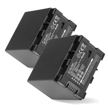 2x Akku für JVC GZ-HM650 GZ-MG750 GZ-MS110 GZ-MS210 GZ-MS215 GZ-MS216 BN-VG107 -VG108 -VG114 -VG121 (4450mAh, 3.7V) von CELLONIC