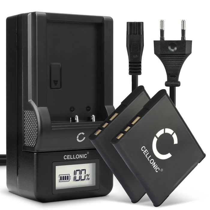 2x CELLONIC Camera Battery for Sony Cyber-shot DSC-WX80 DSC-QX10 DSC-QX100 DSC-TX30 DSC-W830 Replacement NP-BN1 Battery 580mAh Backup + Charger BC-CSN BC-TRN