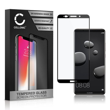 CELLONIC Display Schutzglas kompatibel mit Huawei Mate 10 Pro Handyglas - 3D Full Cover 9H 0,33mm Full Glue schwarz - Handy Schutzfolie Displayschutz Glas Folie, Screen Protector Glass