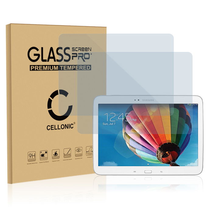 2x CELLONIC Display Schutzglas kompatibel mit Samsung Galaxy Tab 3 10.1 (GT-P5200 / GT-P5210 / GT-P5220) Tabletglas - 2.5D 9H 0.33mm Full Glue Transparent - Tablet Schutzfolie Displayschutz Glas Folie, Screen Protector Glass