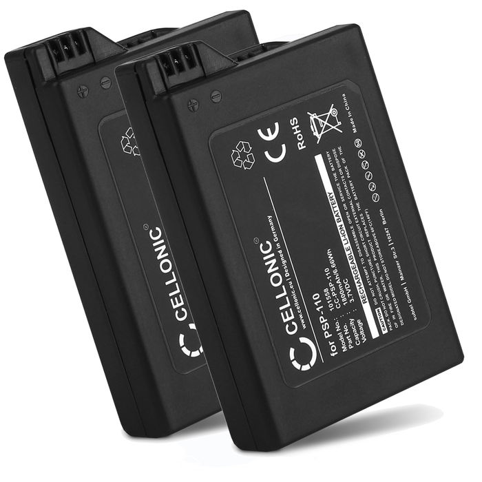 2x Sony PSP-1000 Akku 1800mAh Ersatzakku Batterie von CELLONIC